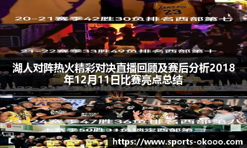 湖人对阵热火精彩对决直播回顾及赛后分析2018年12月11日比赛亮点总结